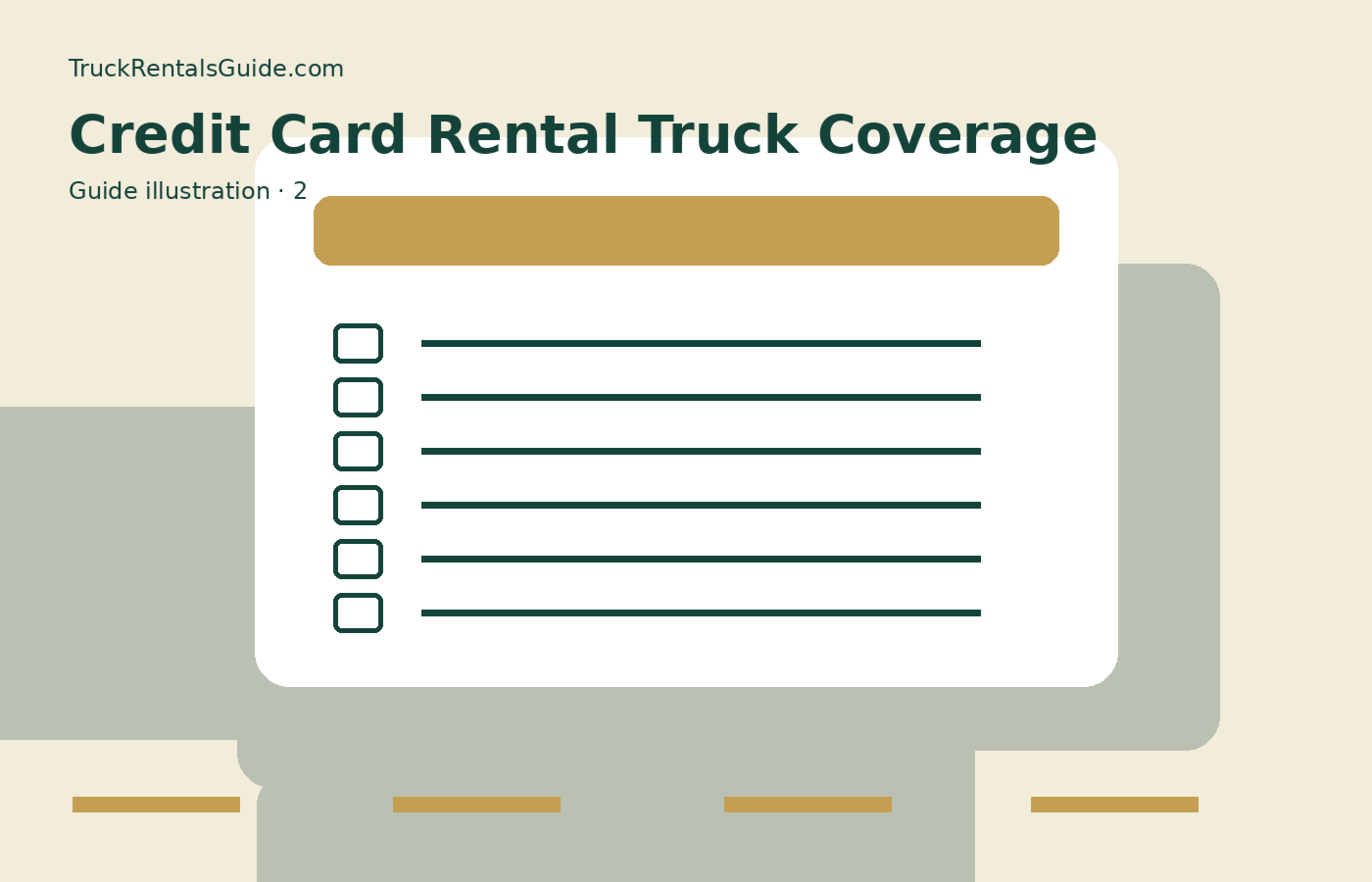 Credit Card Rental Coverage and Moving Trucks | TruckRentalsGuide.com reference illustration