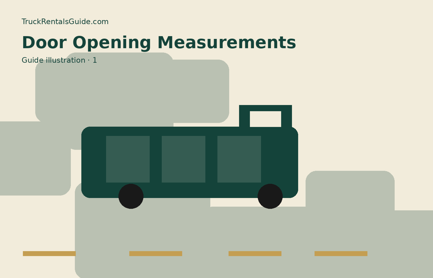Rental Truck Door Opening Measurements | TruckRentalsGuide.com reference illustration