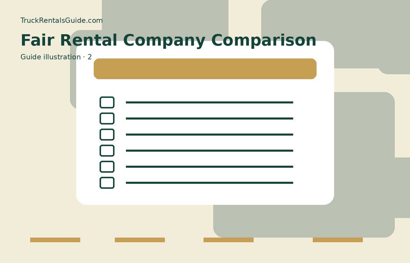 How to Compare Truck Rental Companies Fairly | TruckRentalsGuide.com reference illustration