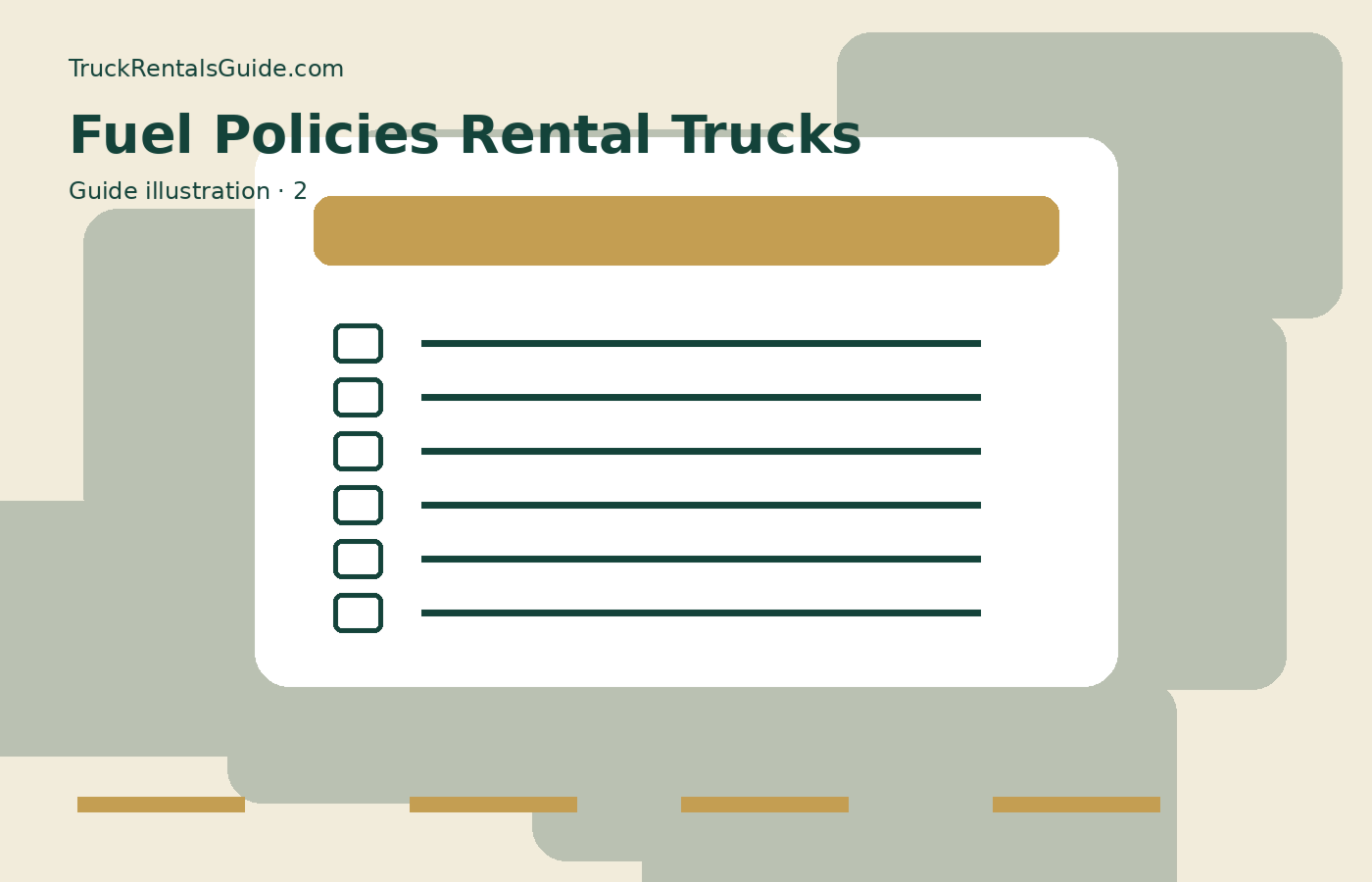 Rental Truck Fuel Policies Explained | TruckRentalsGuide.com reference illustration