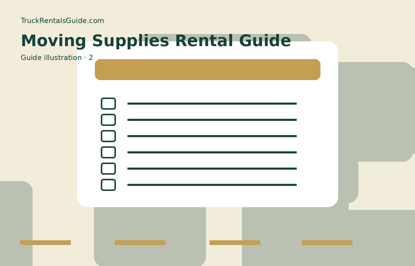 Truck Rental Moving Supplies Guide | TruckRentalsGuide.com reference illustration