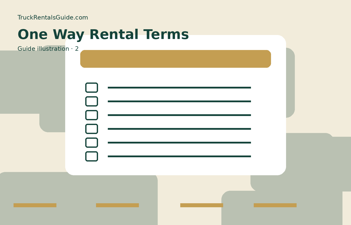 One-Way Truck Rental Terminology | TruckRentalsGuide.com reference illustration