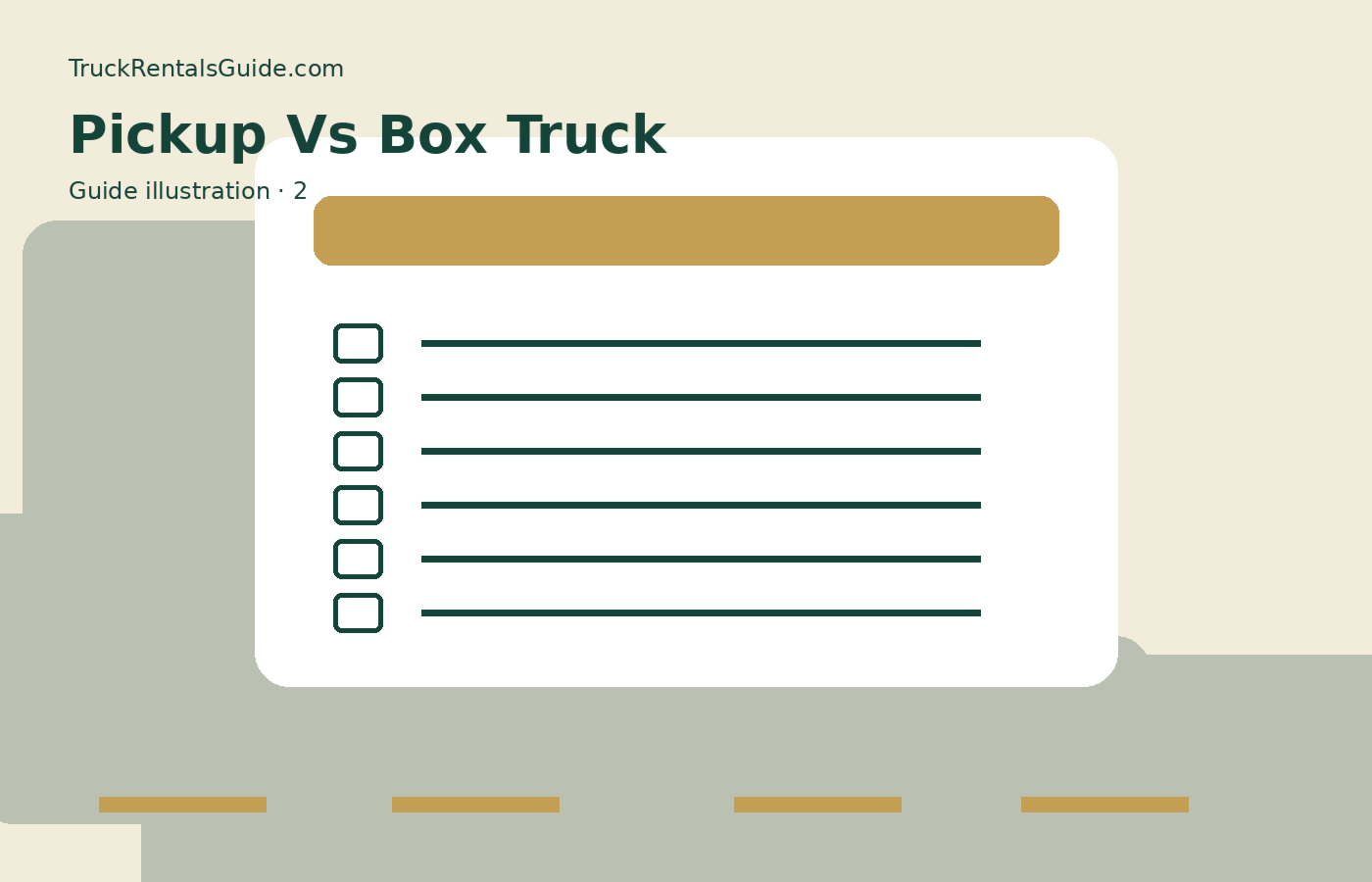 Pickup Truck vs Box Truck for Moving | TruckRentalsGuide.com reference illustration