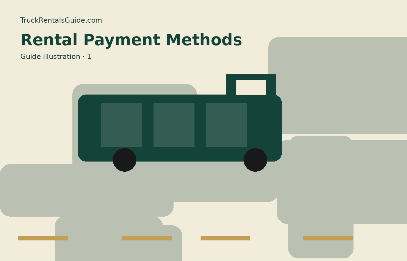 Truck Rental Payment Methods Compared | TruckRentalsGuide.com reference illustration