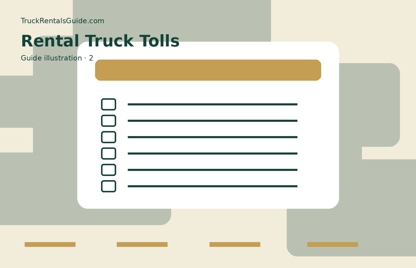 Truck Rental Tolls and Road Charges | TruckRentalsGuide.com reference illustration