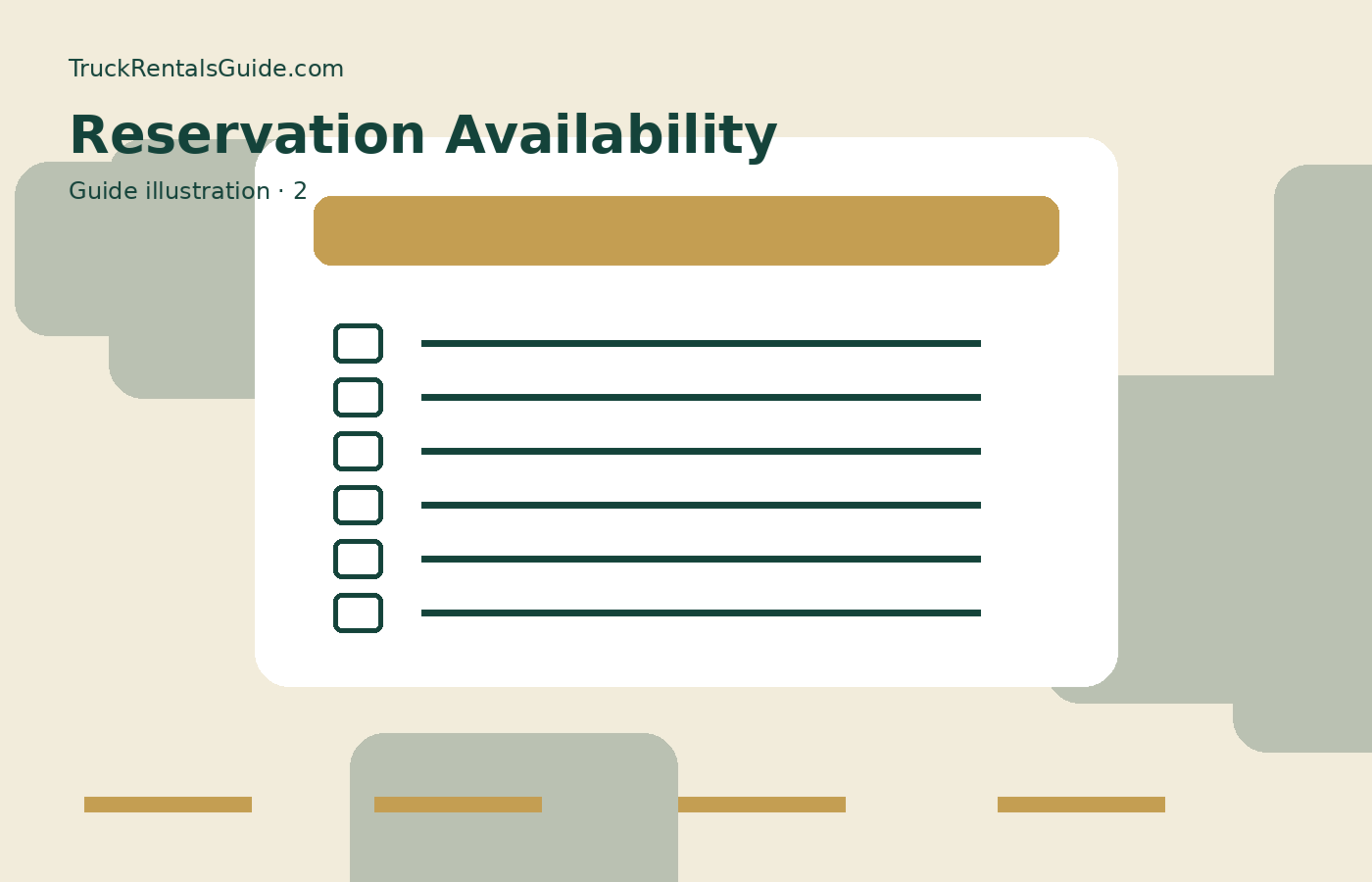 Truck Rental Reservation Availability Guide | TruckRentalsGuide.com reference illustration