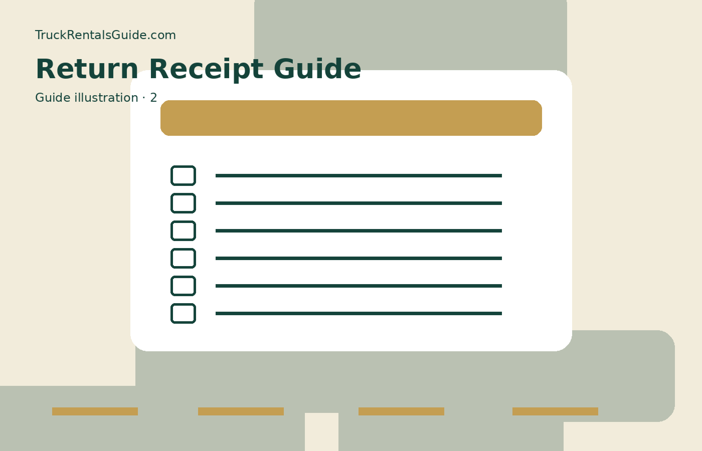 Rental Truck Return Receipt Guide | TruckRentalsGuide.com reference illustration