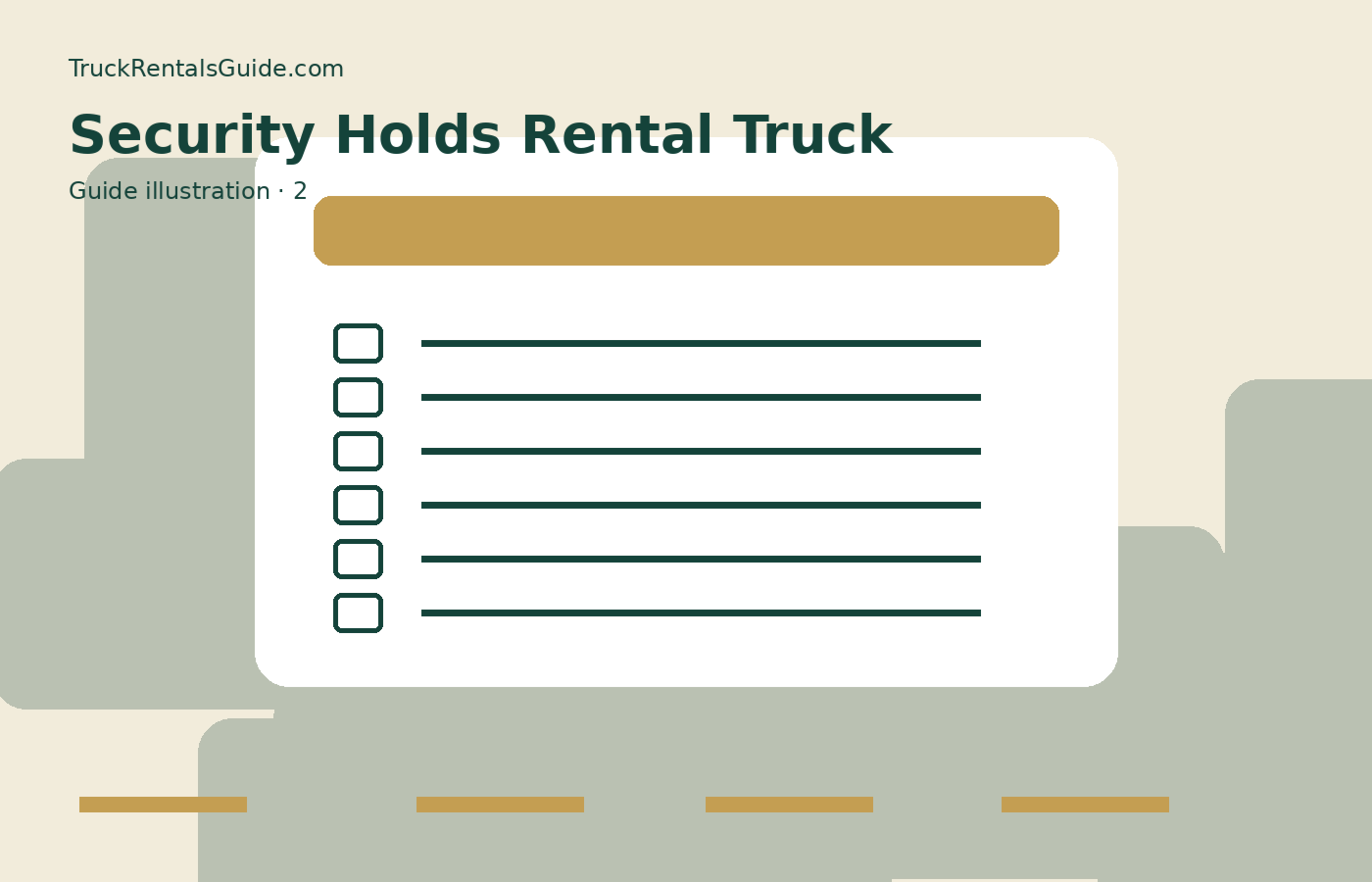 Truck Rental Deposits and Security Holds | TruckRentalsGuide.com reference illustration