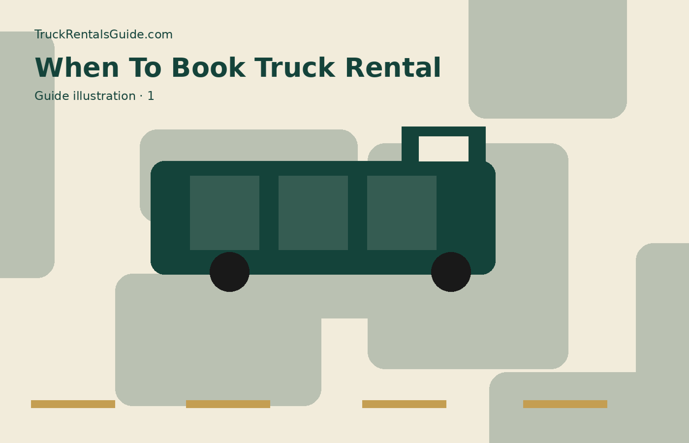 When to Book a Truck Rental | TruckRentalsGuide.com reference illustration